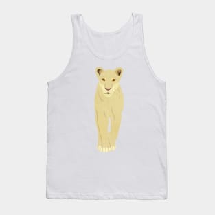 Lioness Walking in the Sand Tank Top